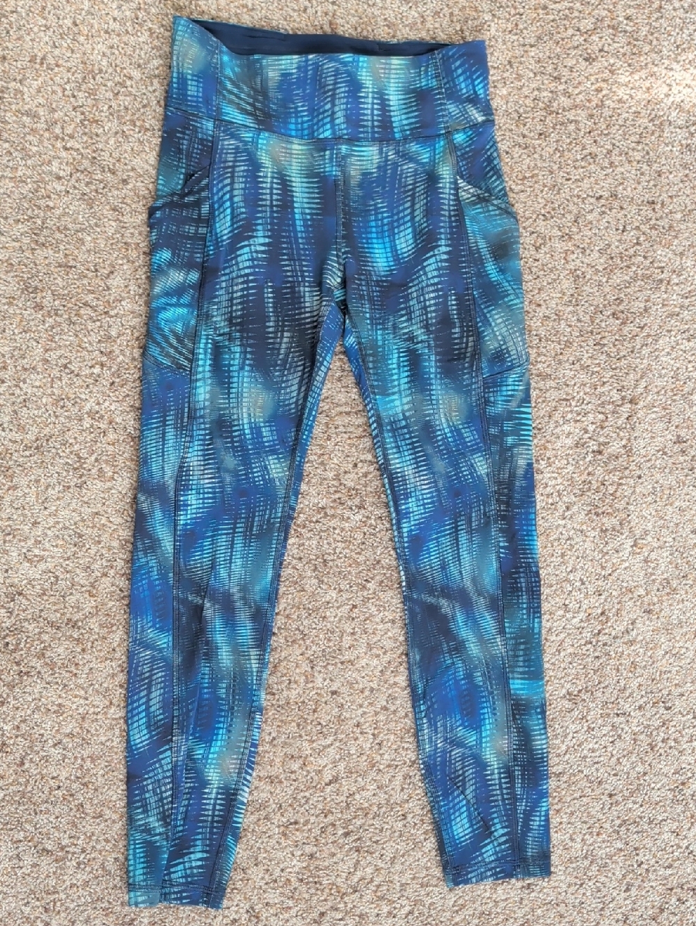 lululemon athletica Blue Teal Patterned Leggings